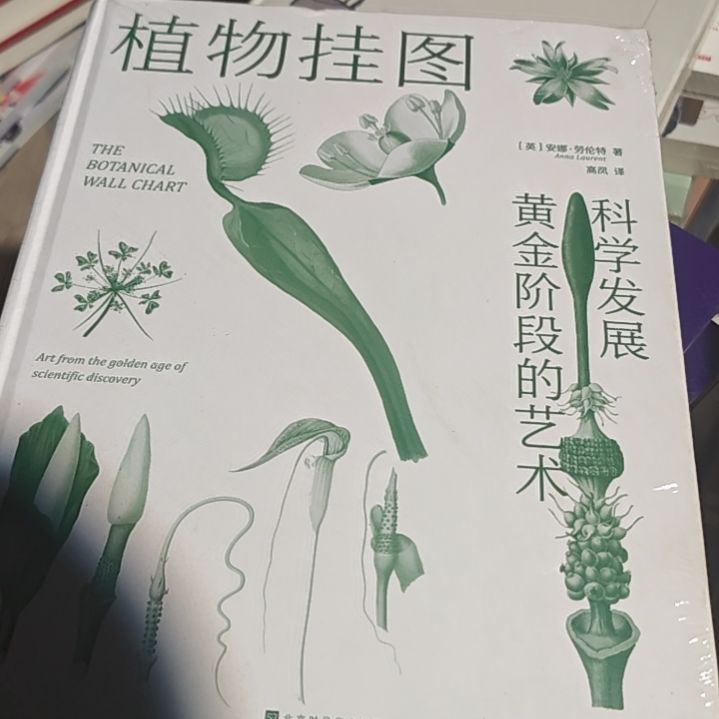 植物挂图科学发展黄金阶段的艺术。