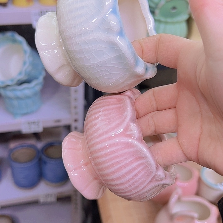 红陶陶瓷花盆当场满12包邮