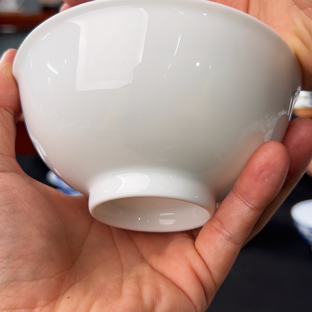 素胎12厘米汤碗微瑕