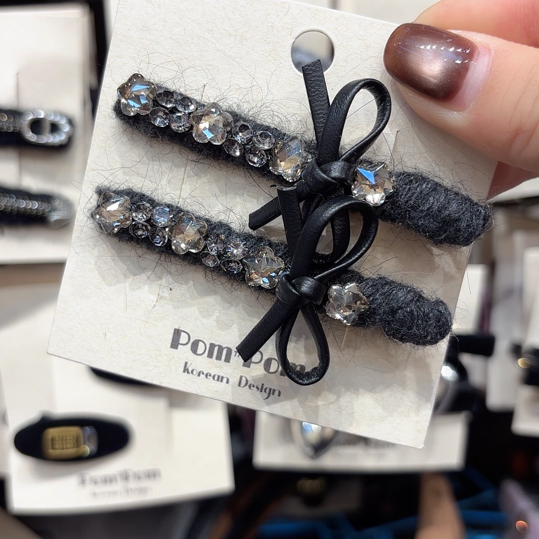 布艺铁合金星星压夹一对