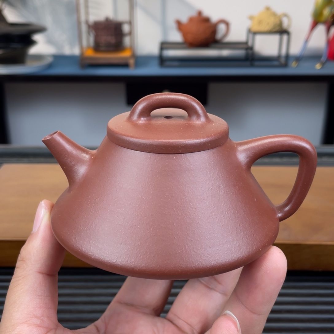 紫砂茶壶紫泥纳瓢180cc
