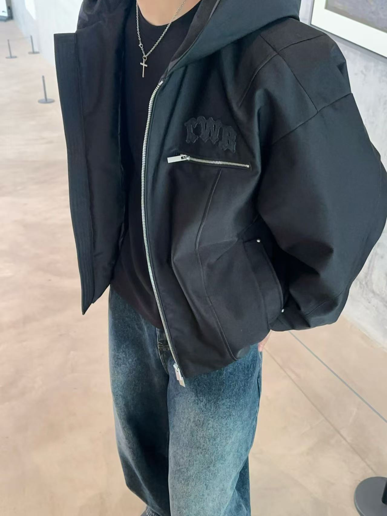 HUGETAG男士冬季连帽韩版羽绒服(85089)