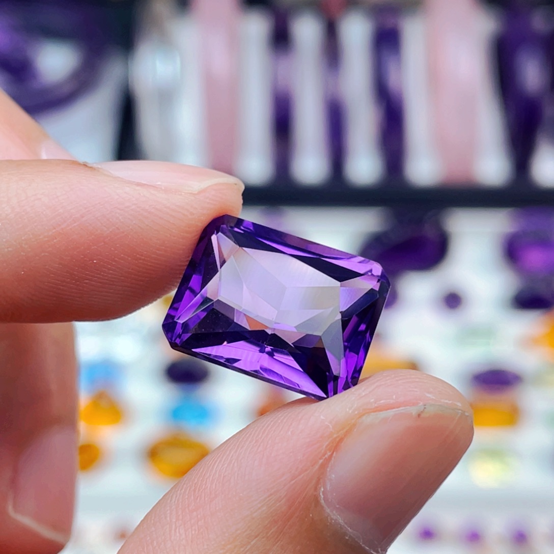紫晶珠宝半成品未镶嵌天然保真