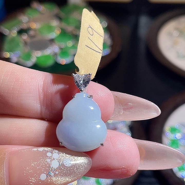 翡翠银S925镶嵌颈饰