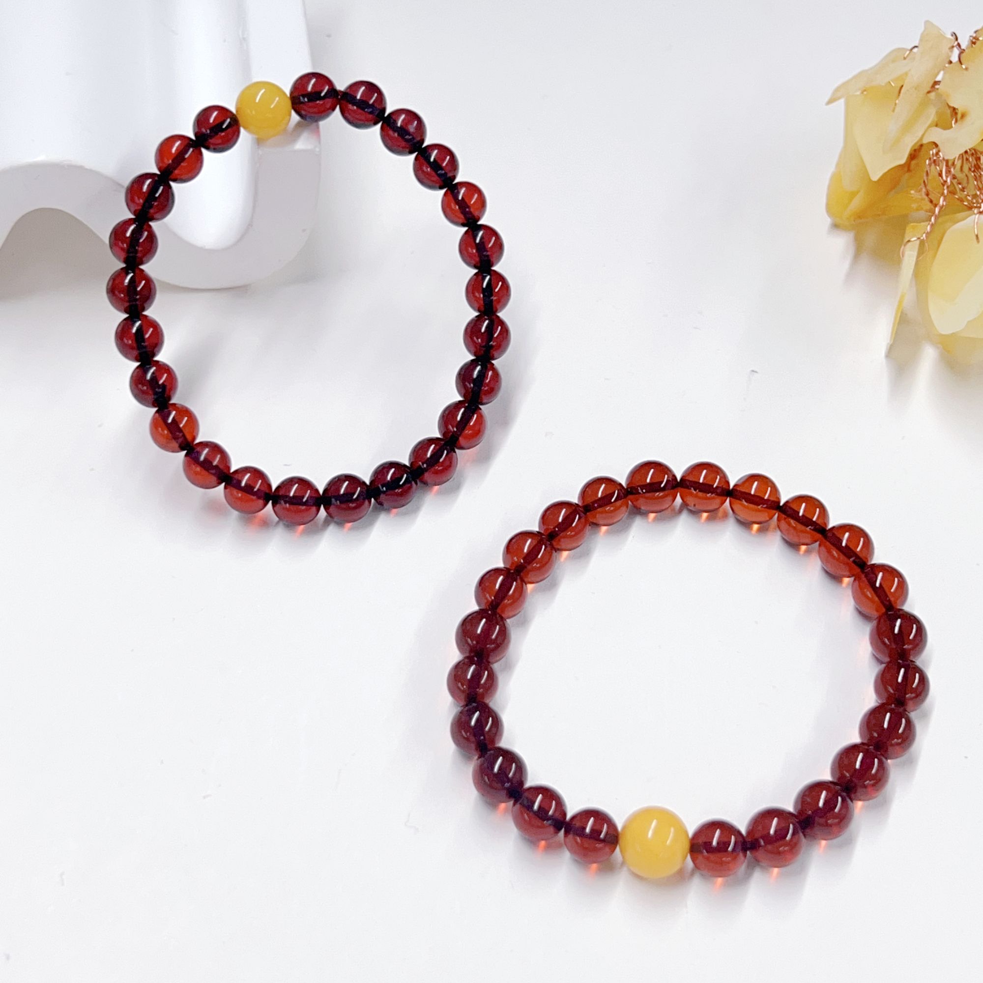 【小宝珠宝】22 S11553-血珀DIY单圈手串-多样性发其一-6.5mm