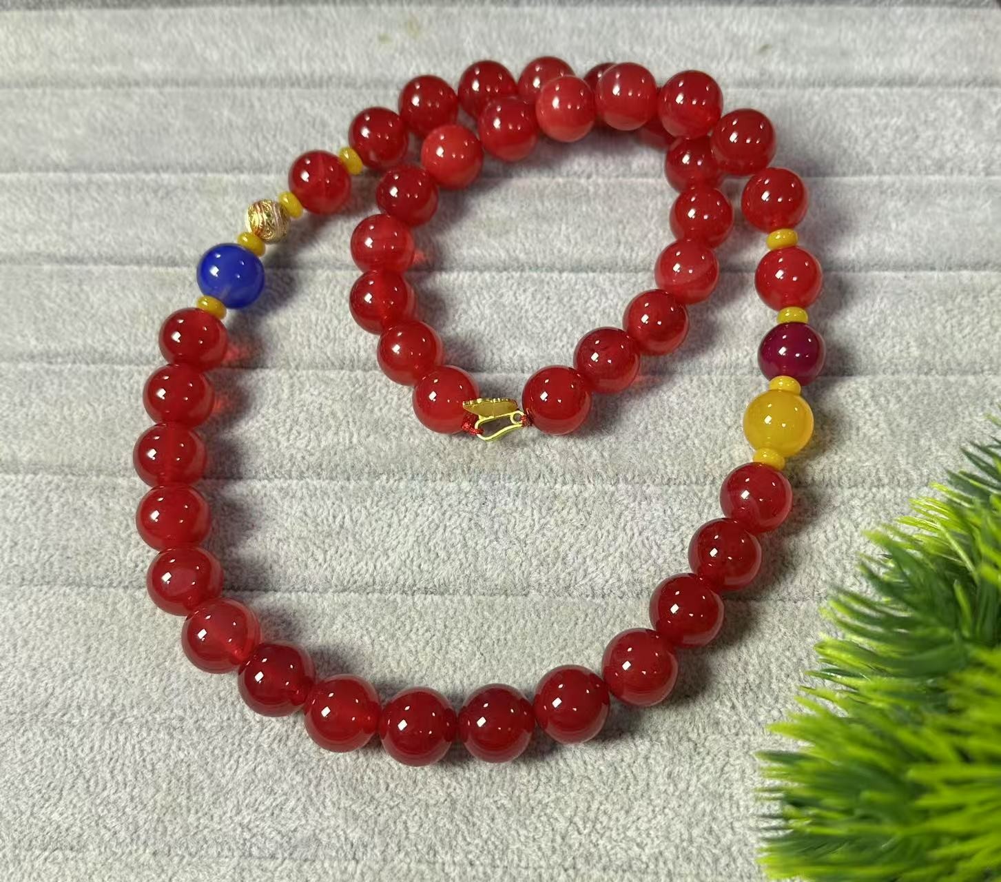 A186  龙脉血龙珠项链 多样性发其一