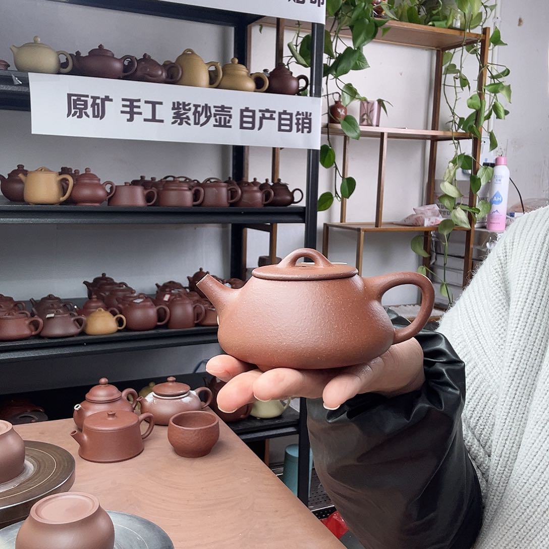 紫砂茶壶平盖石瓢