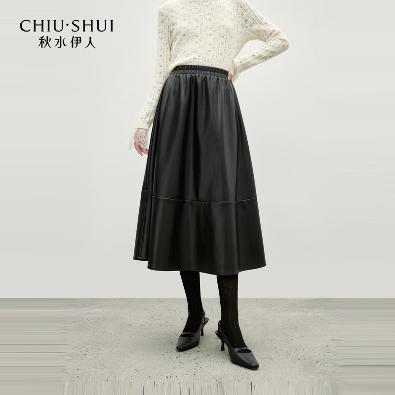 【直播优选】秋水伊人松紧腰设计裙子半身裙625411M402454