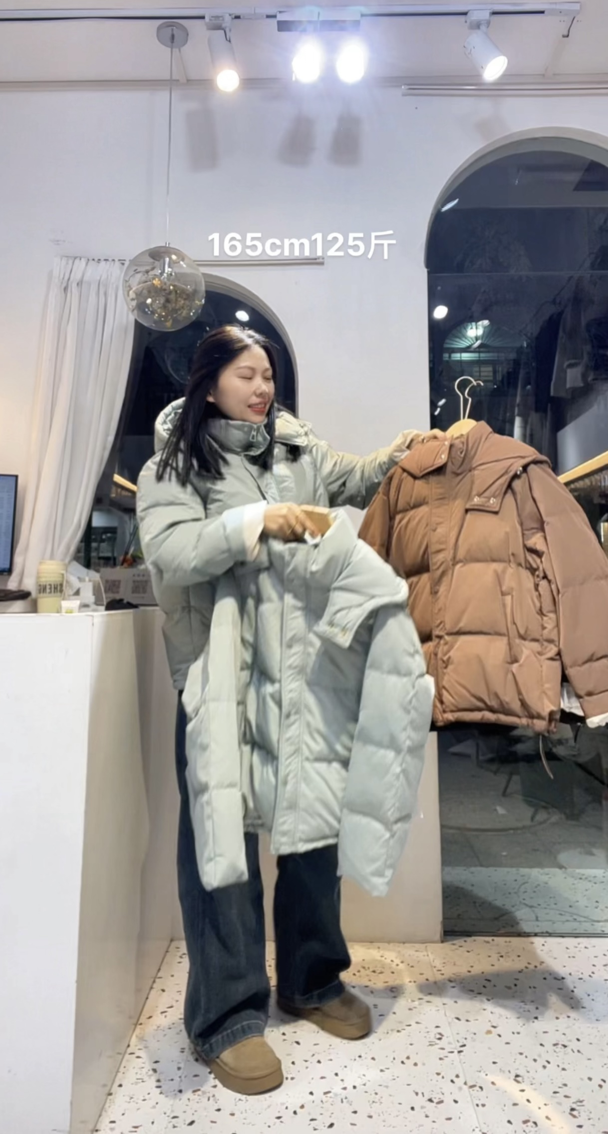 欧货宽松大版羽绒服6606