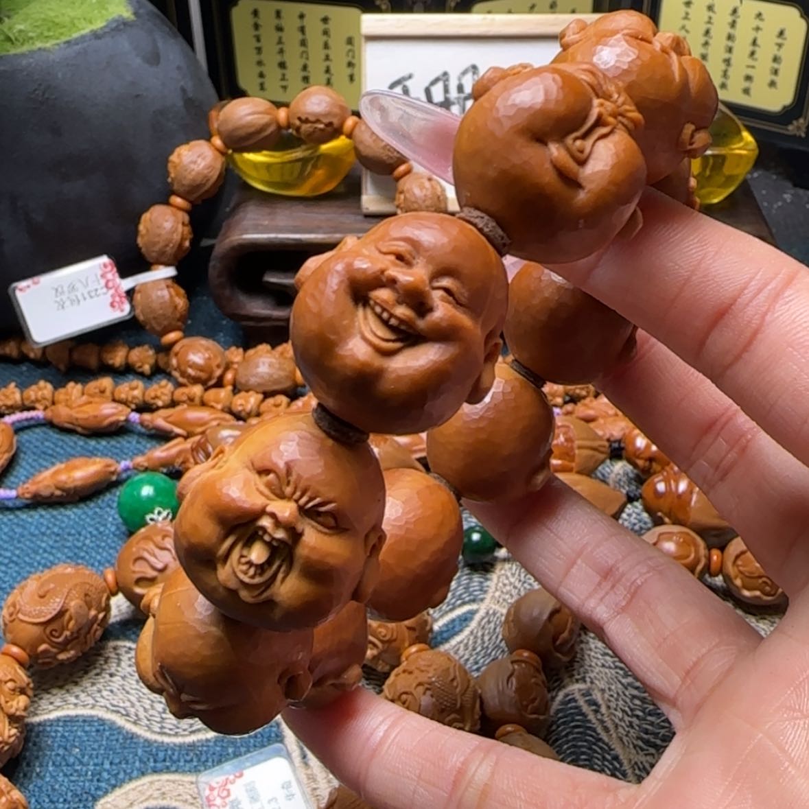 【闪购商品】橄榄核手串铁核砖石面百态