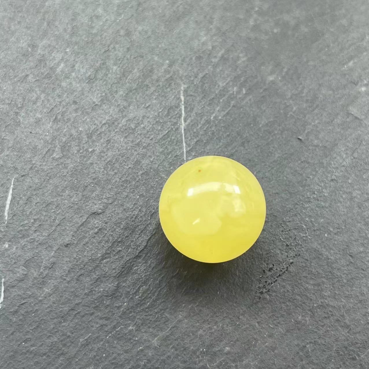 A397天然蜜蜡琥珀白花圆珠