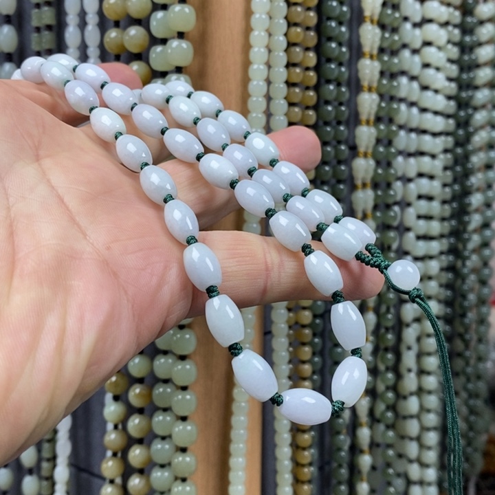 翡翠项链未镶嵌@*.翡翠米珠项链