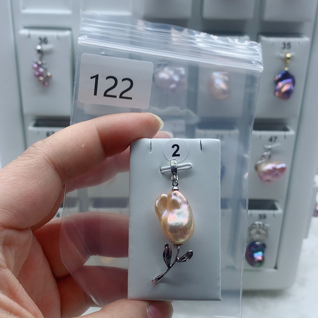 吊坠(不含链)淡水珍珠合金