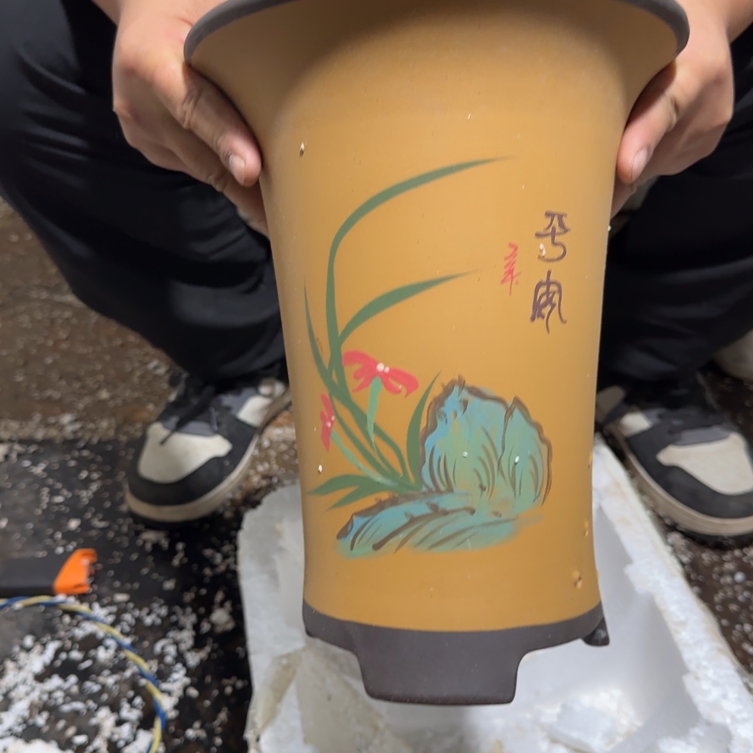 紫砂花盆口径18.22口径