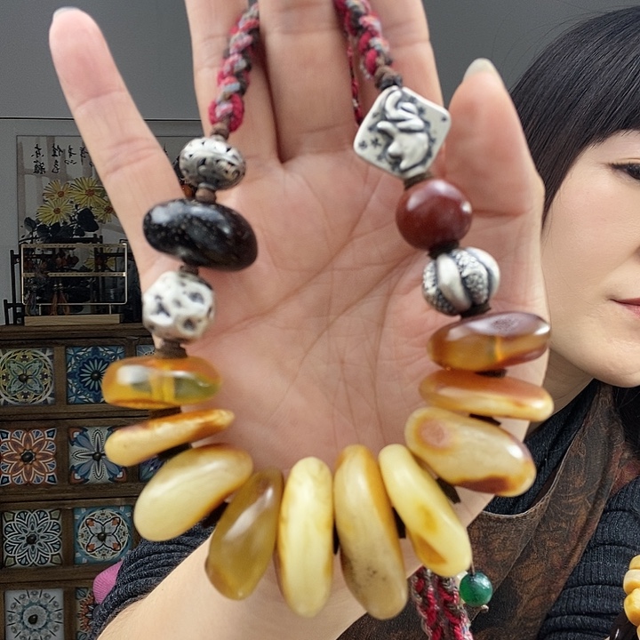 蜜蜡项链未镶嵌项链