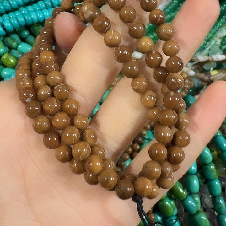 玛瑙/玉髓合金珠宝半成品一条6mm库克108颗