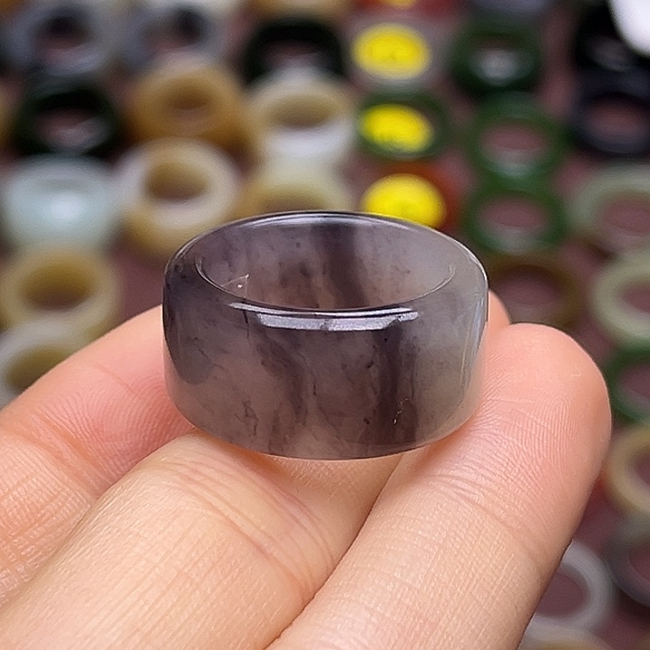 和田玉未镶嵌戒指17.9烟雨朦胧