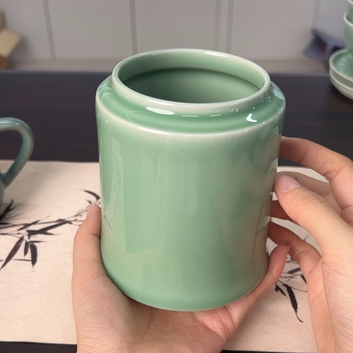 龙泉云间青瓷小米茶器