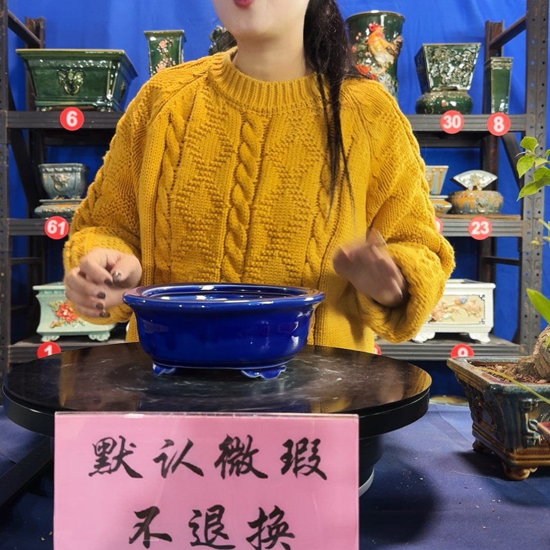 589宝蓝大瑕疵随机介意勿拍不退换外口长25内深5