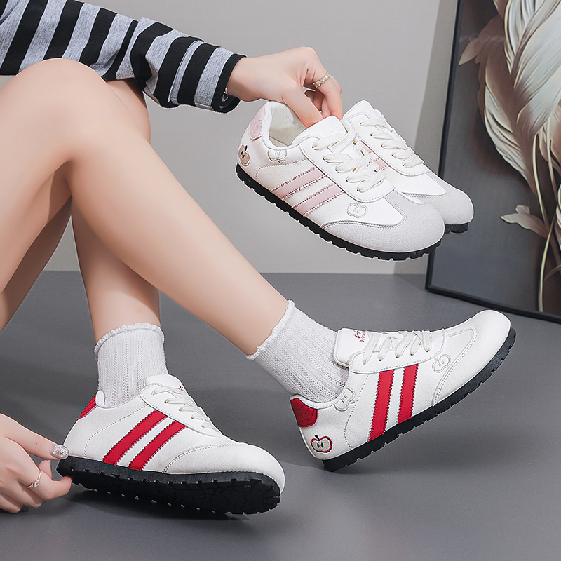 温乐弗【苹果泡芙】2025新款潮鞋板鞋泡芙鞋百搭真皮学生防滑秋季