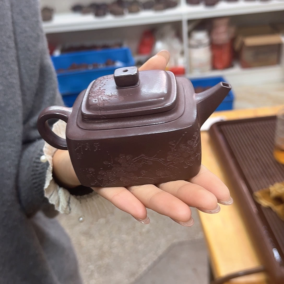 紫砂茶壶紫砂壶四方君兰200cc