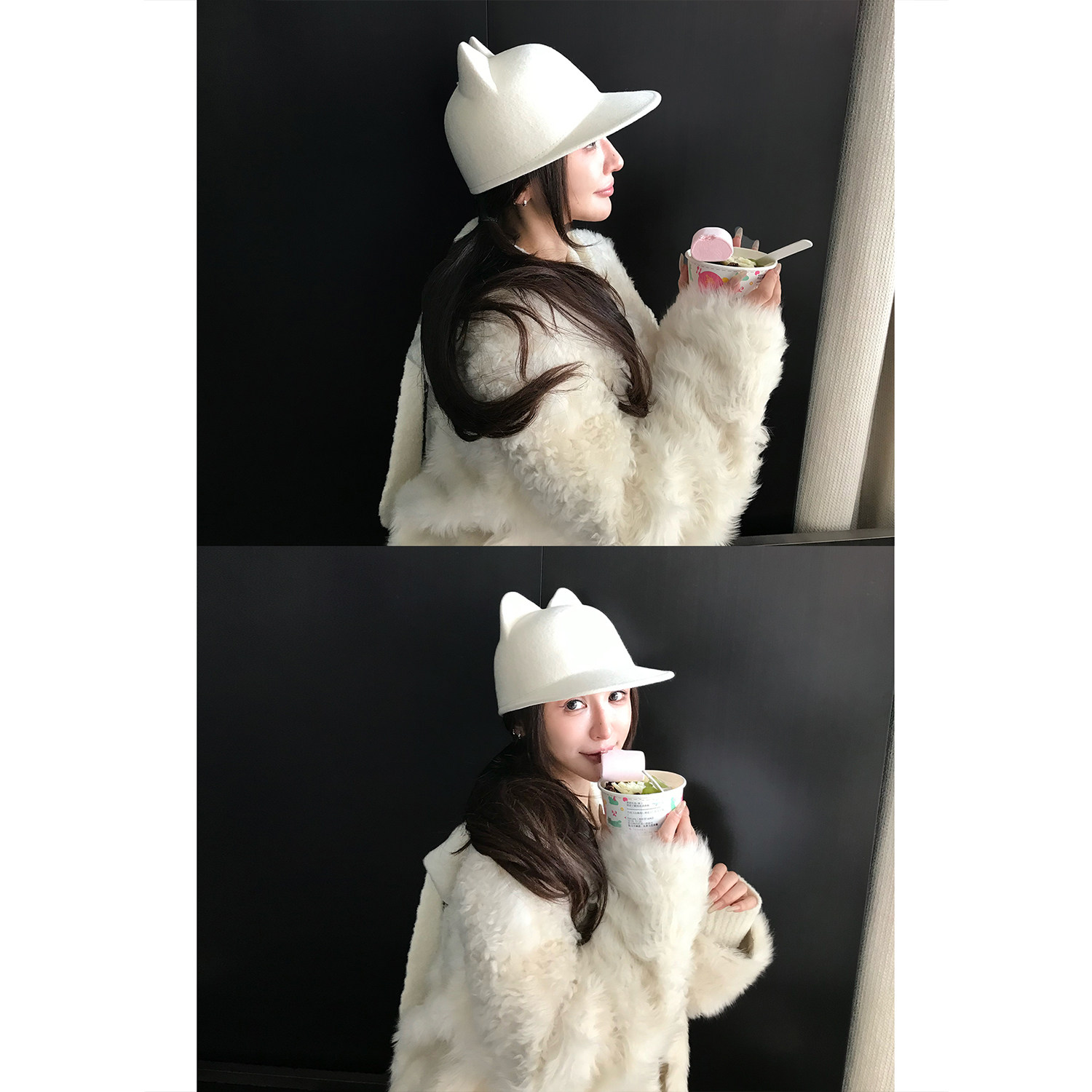 "漫步香榭"实穿主义！西班牙进口托斯卡纳羊毛皮毛一体皮草外套