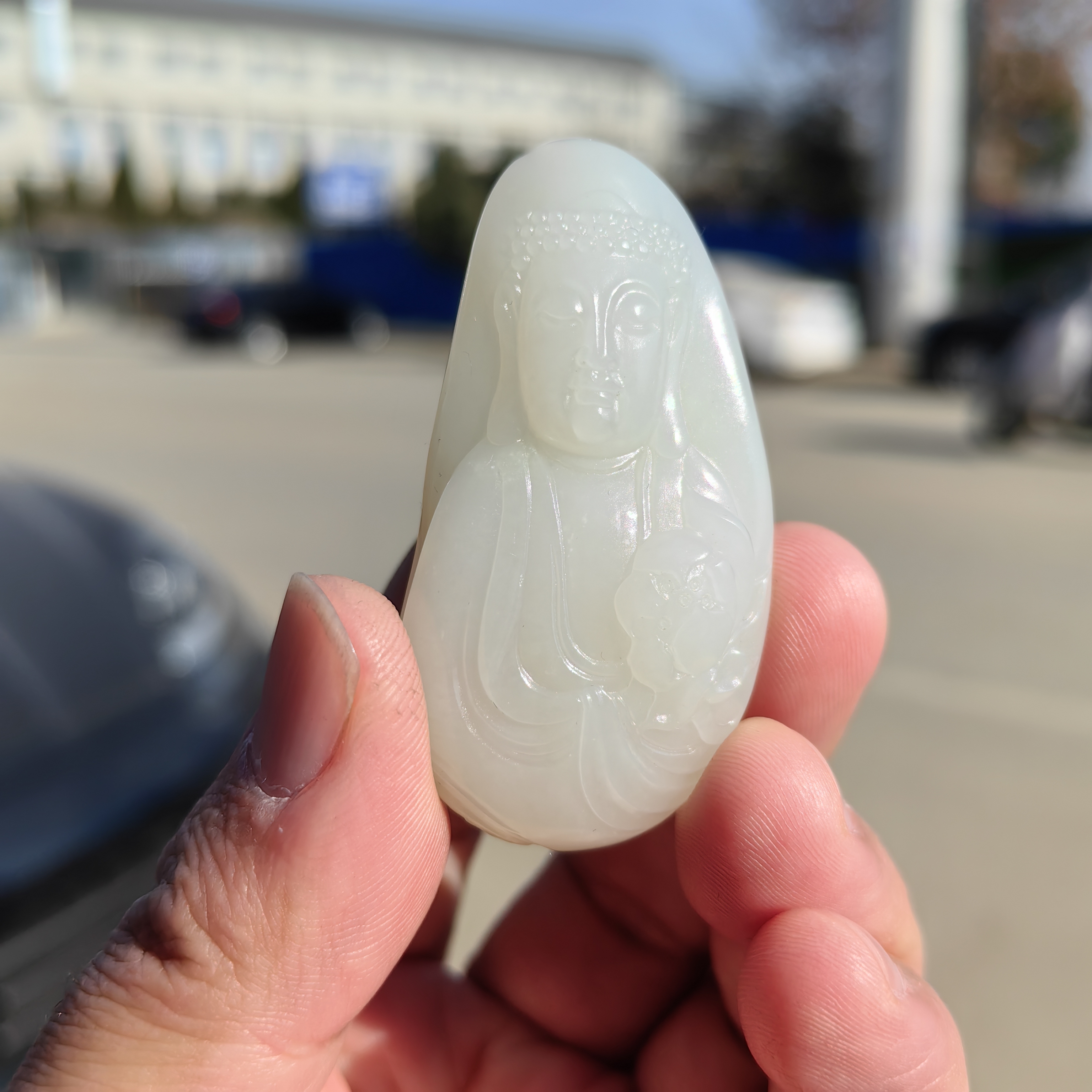 观音法相挂件工作室出品雕刻精美