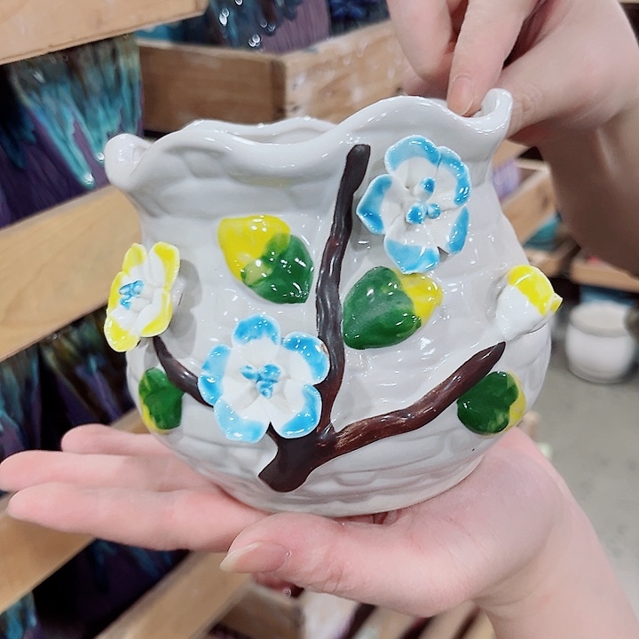 凑单10元陶瓷花盆发货！