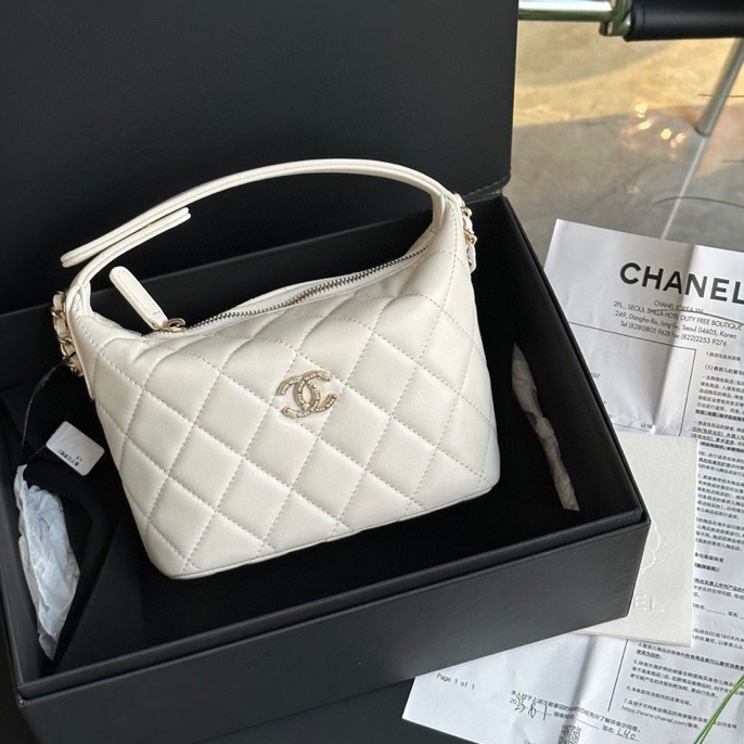 未使用 Chanel/香奈儿 白金钻扣 hobo饭盒包 芯