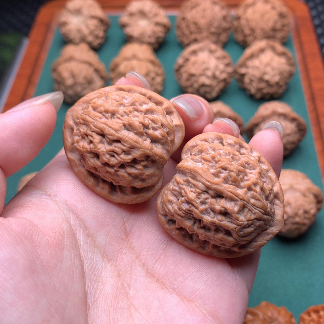 把件文玩核桃贵妃帽35