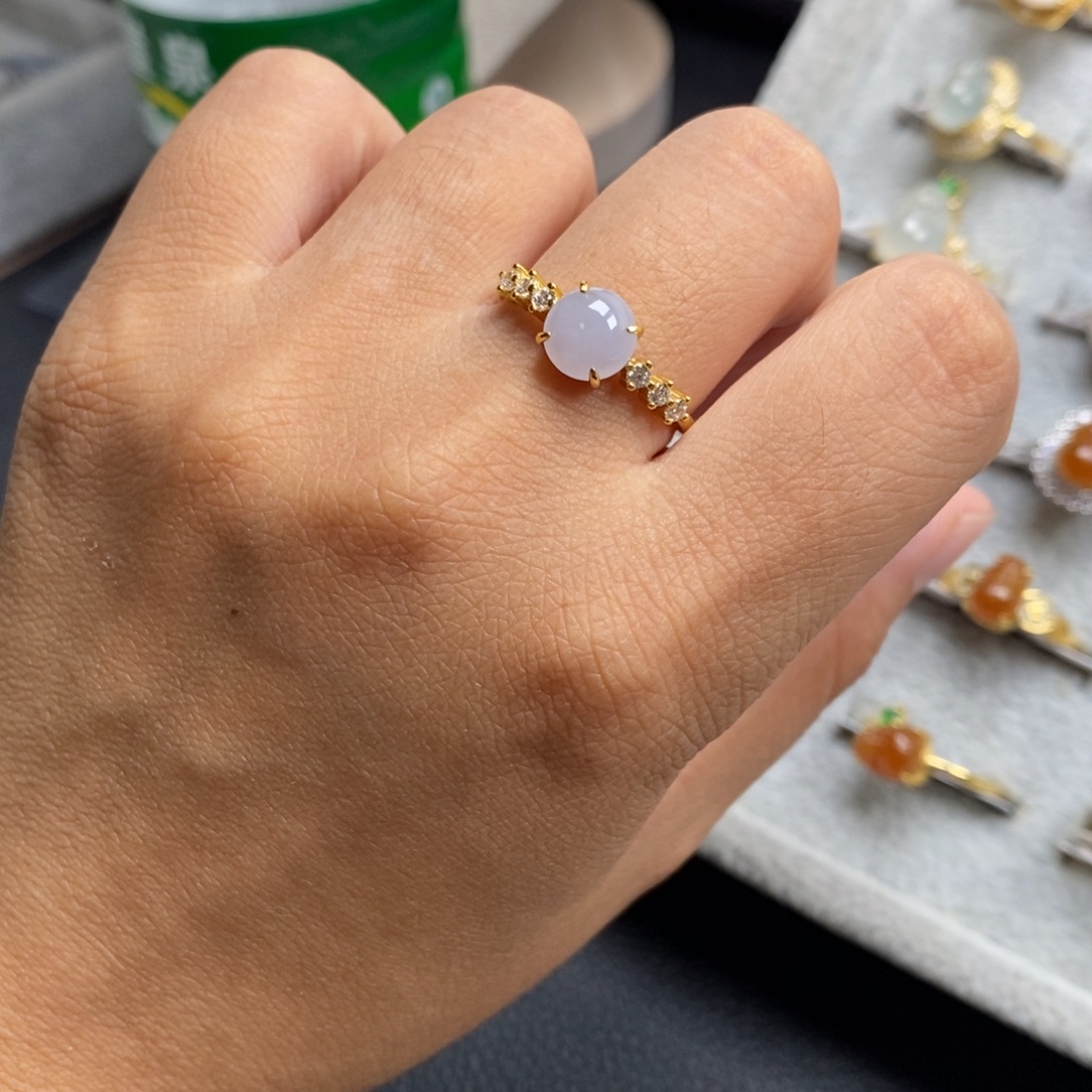 涅***生翡翠银S925镶嵌戒指