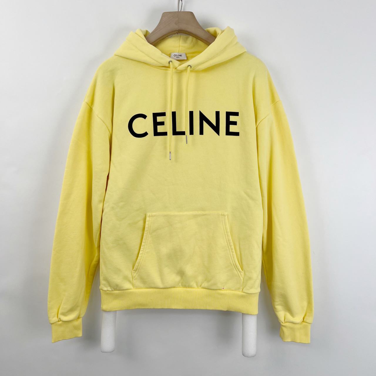 99新 Celine/思琳 S码/黄色字母logo印花卫衣/05545
