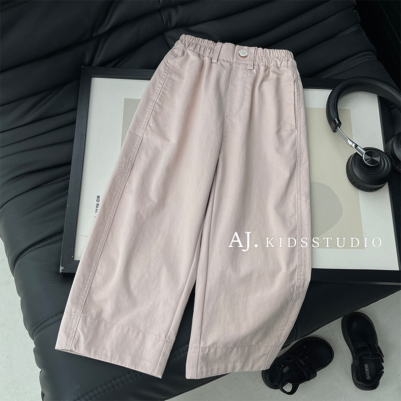 【现货】阿卷秋季男女童韩版洋气宽松休闲裤百搭棉质长裤MPG6872