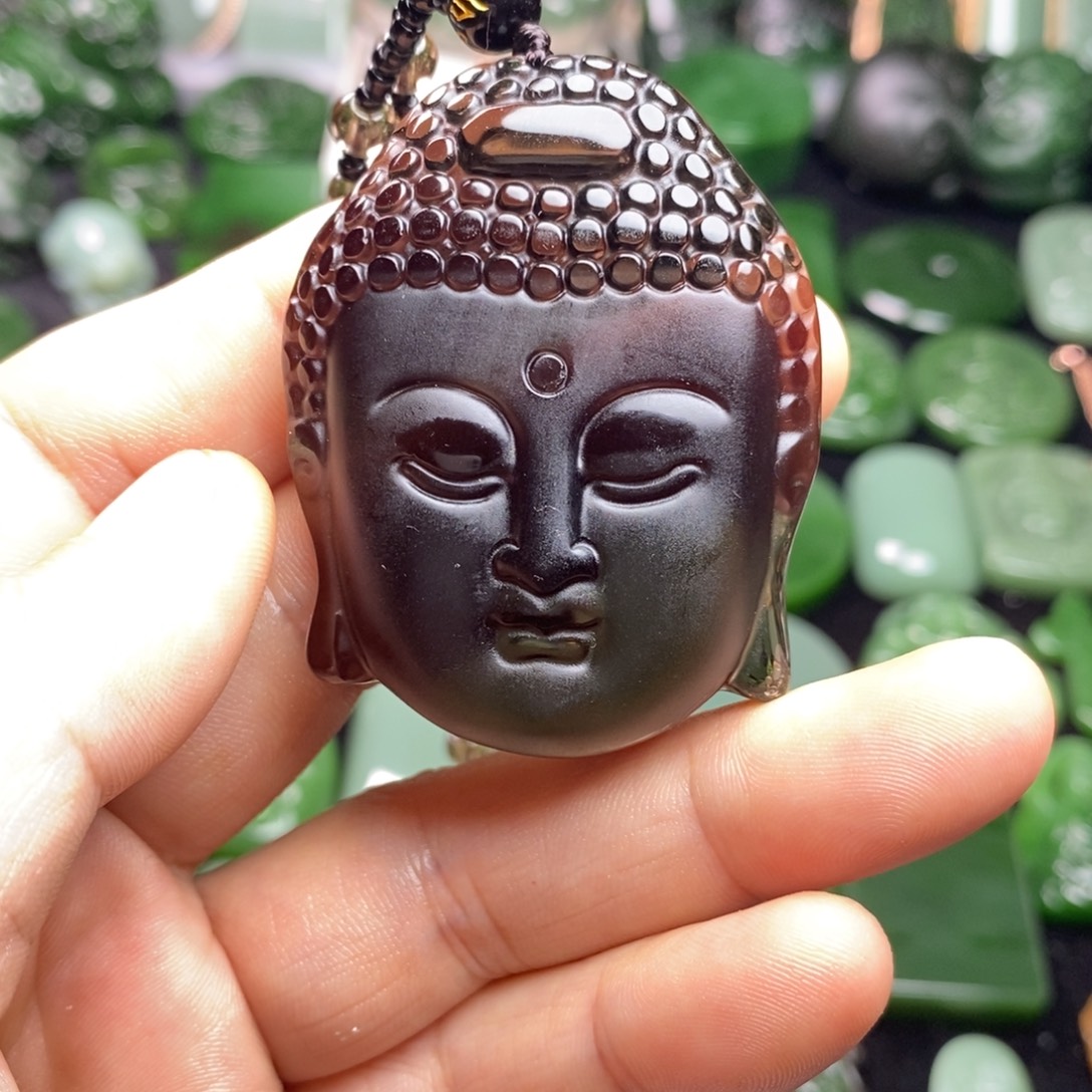 黑曜岩未镶嵌颈饰