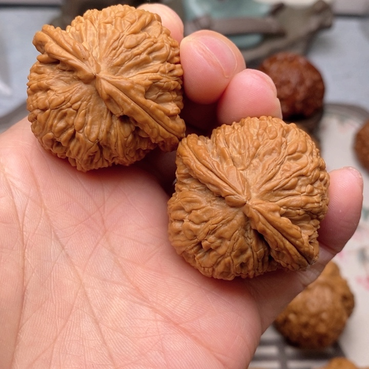 【闪购商品】文玩核桃把件白狮子41