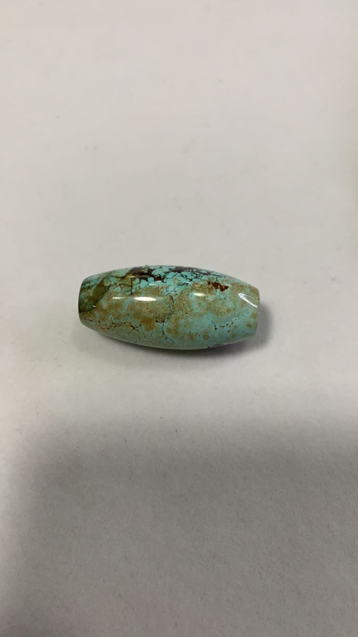 天然原矿绿松石桶珠