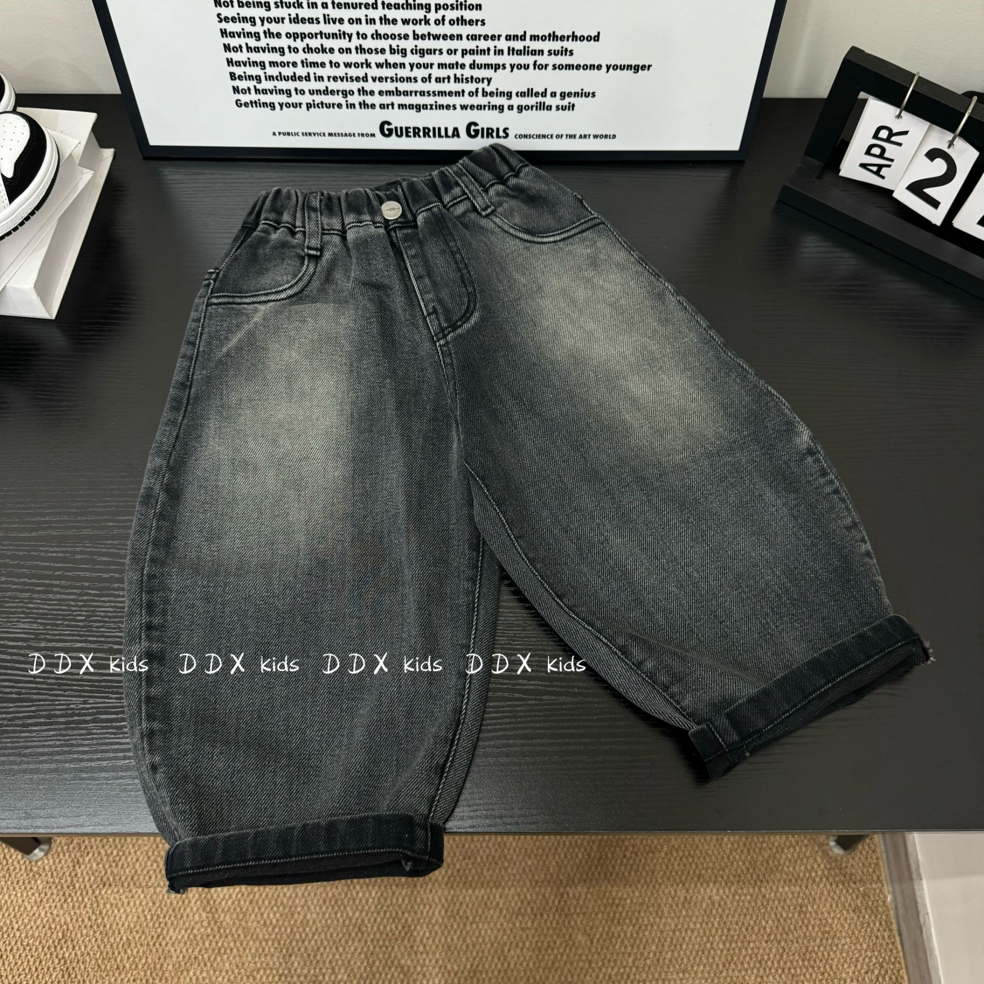 2025秋冬新款男童加绒牛仔裤韩版时尚弯刀裤儿童加厚长裤A25011