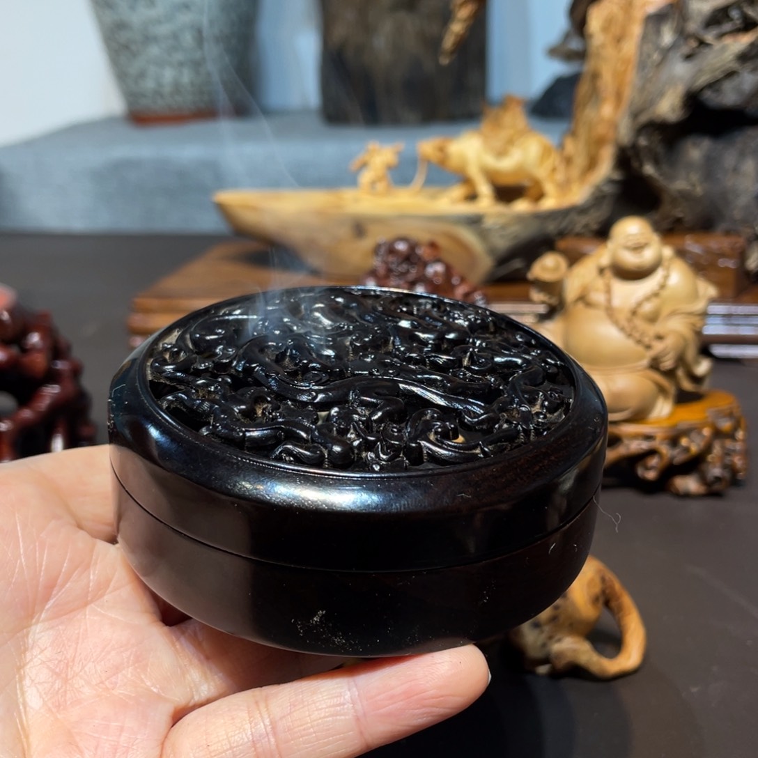 东非黑黄檀（紫光檀）摆件工艺品香炉