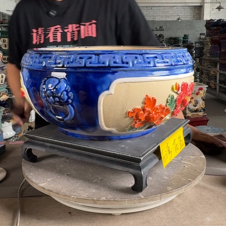 。一风堂石湾花盆 气孔颗粒 内32*18