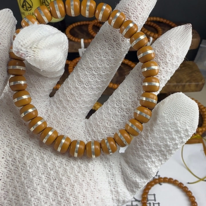 远****橄榄核手串8.0mm 老挝核核银全品