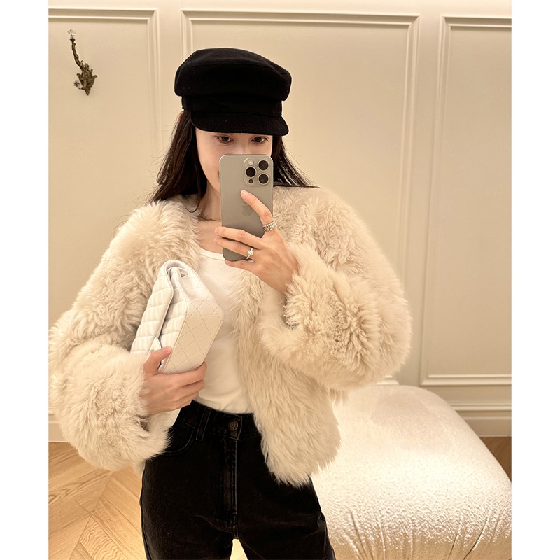 618反季 万年小托卡半卷托斯卡纳皮毛一体皮草外套