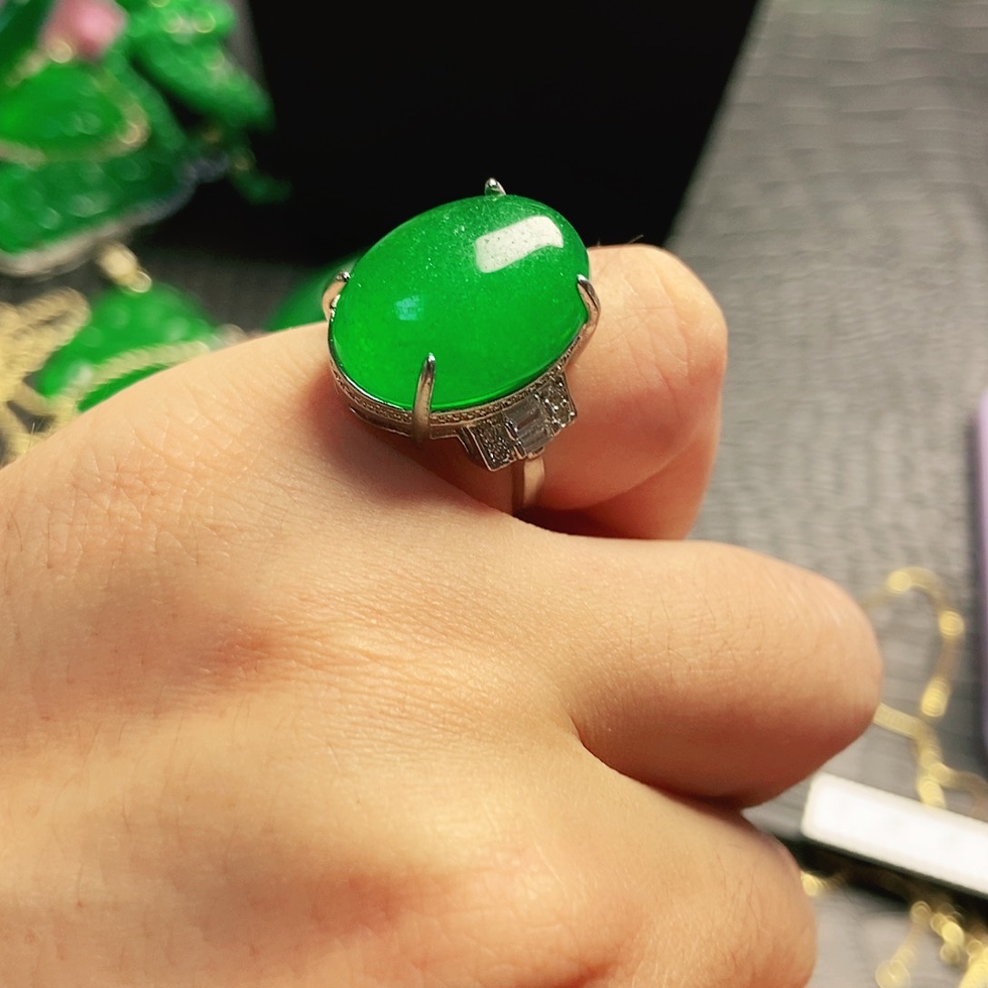 翡翠银S925镶嵌颈饰