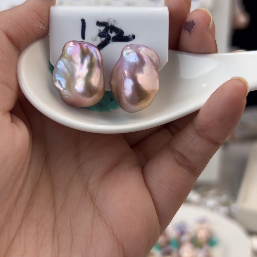 淡水珍珠耳饰银S925镶嵌