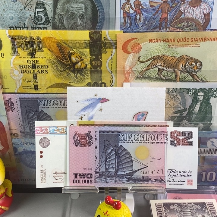 纸币忠*新加坡2 真钞尾号19141