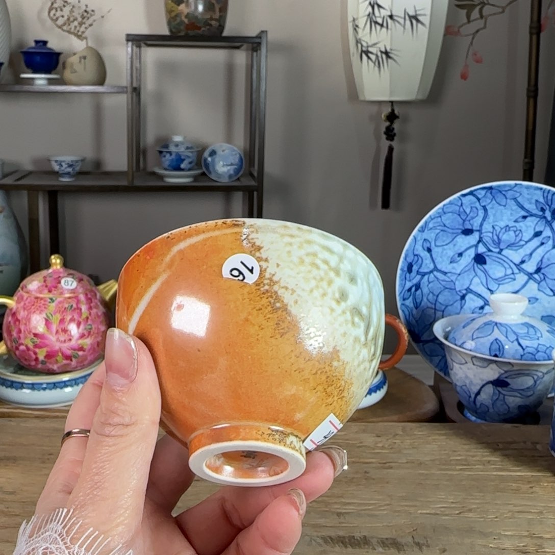 杯景德镇陶瓷柴烧多人