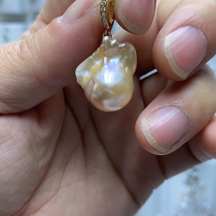 巴洛克银S925镶嵌淡水珍珠