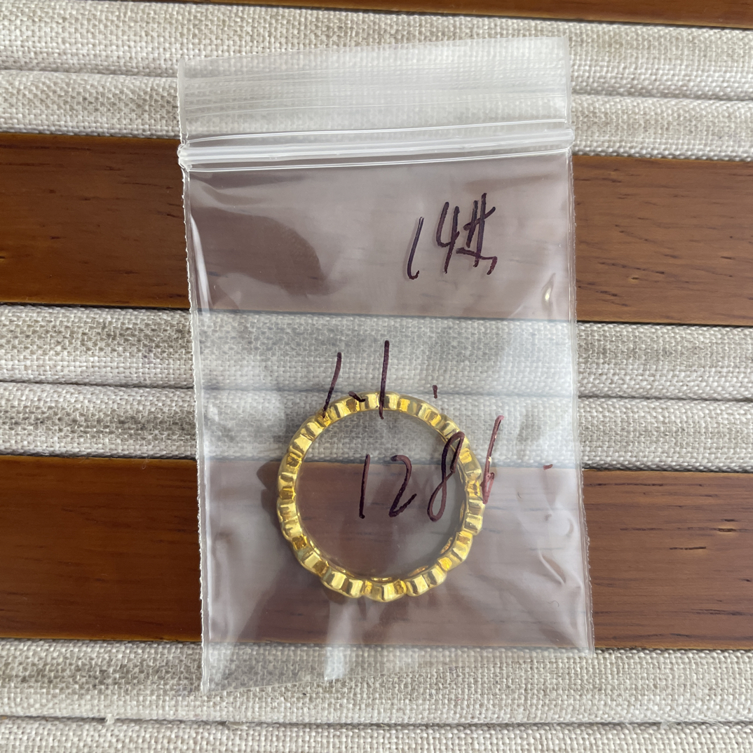 克重1.1 14号 爱心戒指 足金999