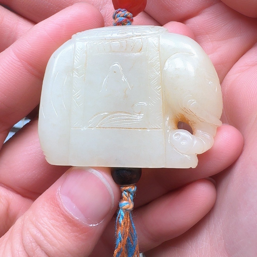 和田玉（青白玉）吊坠(不含链)未镶嵌