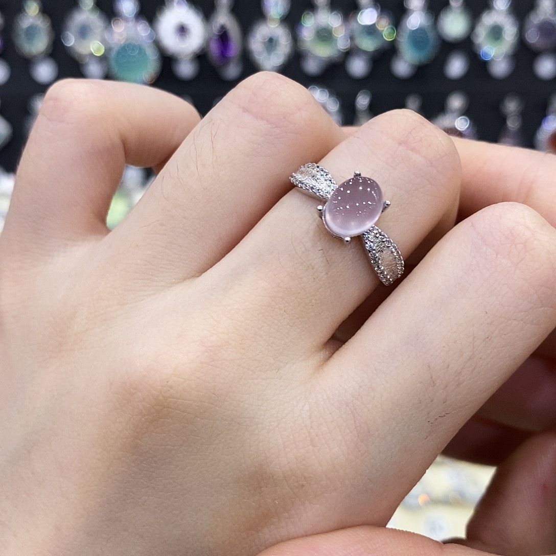 银S925镶嵌萤石戒指