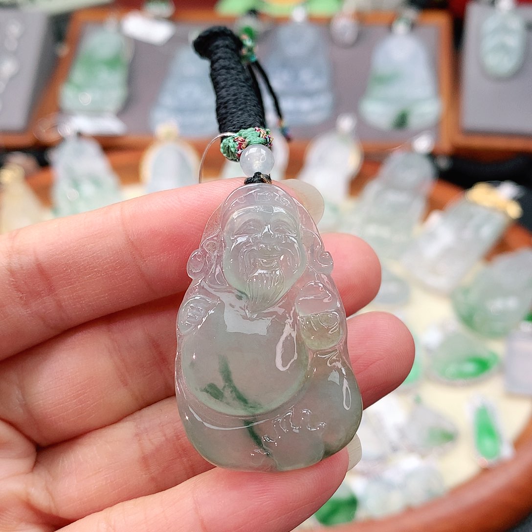 颈饰未镶嵌翡翠财神爷